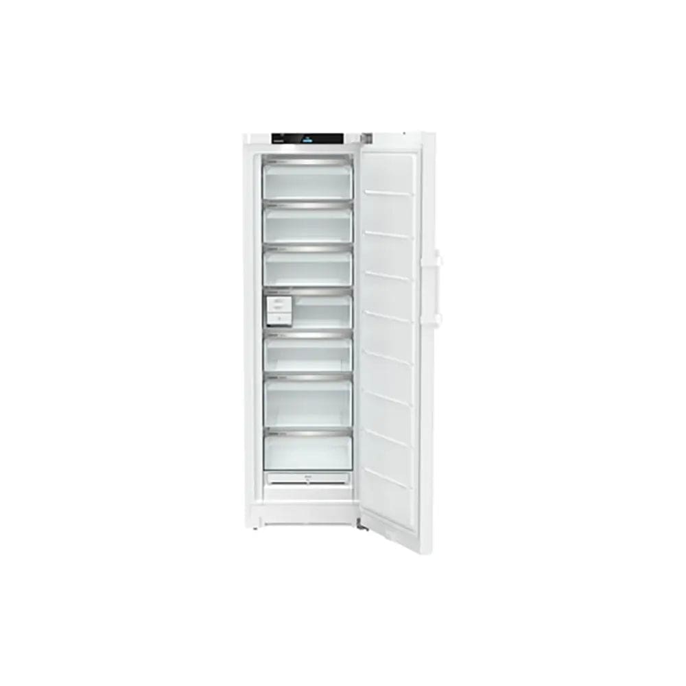 Liebherr FND525I Prime 277 Litre Freestanding Freezer with NoFrost, Frost Protect, 7 Drawers, 59.7cm Wide - White | Atlantic Electrics - 39478191128799 