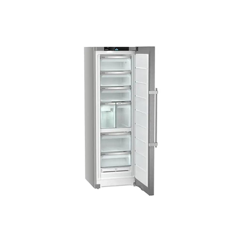 Liebherr FNSDD5297 Peak 277 Litre Freestanding Freezer with NoFrost, 7 Drawers, 59.7cm Wide - Silver | Atlantic Electrics