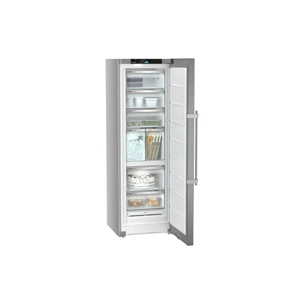 Liebherr FNSDD5297 Peak 277 Litre Freestanding Freezer with NoFrost, 7 Drawers, 59.7cm Wide - Silver | Atlantic Electrics - 39478189621471 