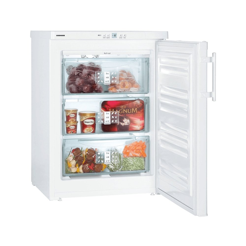 Liebherr GN1066 99 Litre Premium Under Counter Freestanding Freezer with NoFrost 60.2cm Wide- White - Atlantic Electrics - 39478188671199 