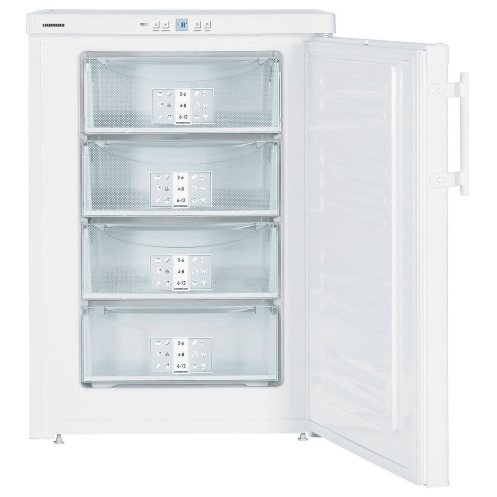 Liebherr GP1476 102 Litre Table Height Under Counter Freestanding Freezer 60.2cm Wide- White | Atlantic Electrics