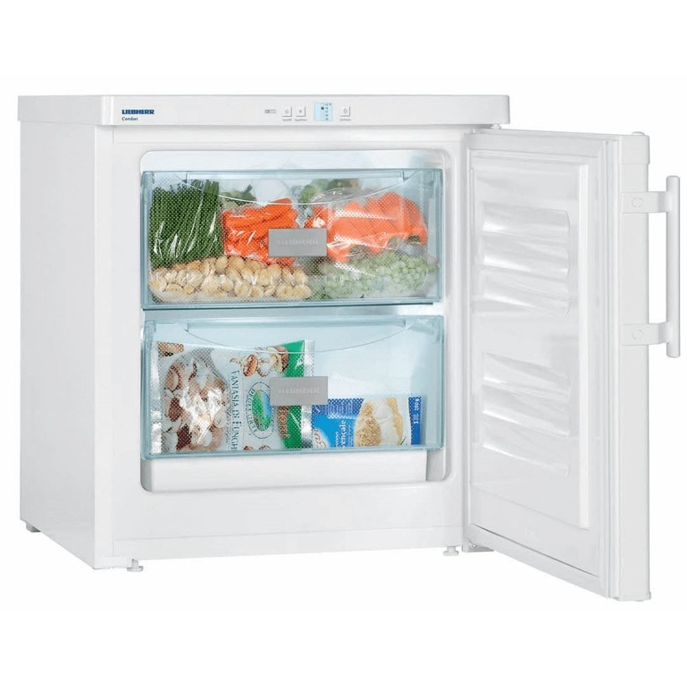 Liebherr GX823 68 Litre Freestanding Upright Compact Freezer with SmartFrost 55cm Wide- White | Atlantic Electrics - 39478191292639 