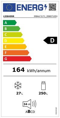 Liebherr IRBAD5171-617 178cm Bio Fresh Built in Fridge with Icebox Silver | Atlantic Electrics