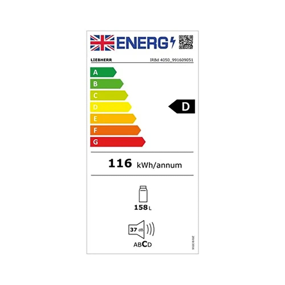 Liebherr IRBD4050 Prime 157 Litre Integrated Refrigerator with BioFresh - 55.9cm Wide | Atlantic Electrics - 40185213124831 