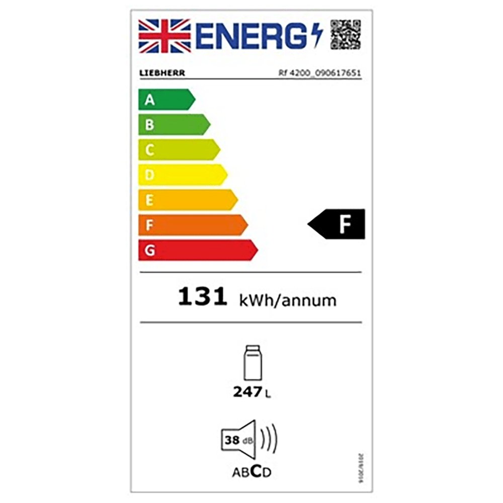 Liebherr RF4200 247 Litre Refrigerator Pure, White, 59.7cm Wide, with EasyFresh, BluPerformance, SmartDeviceBox | Atlantic Electrics - 39478214230239 
