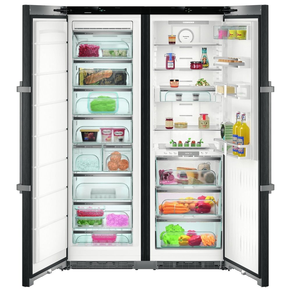 Liebherr SBSBS8683 Side by Side Combination with BioFresh, SoftSystem, 9 Freezer Drawers (includes 2 x half drawers), NoFrost- 121cm Wide | Atlantic Electrics - 39478214754527 