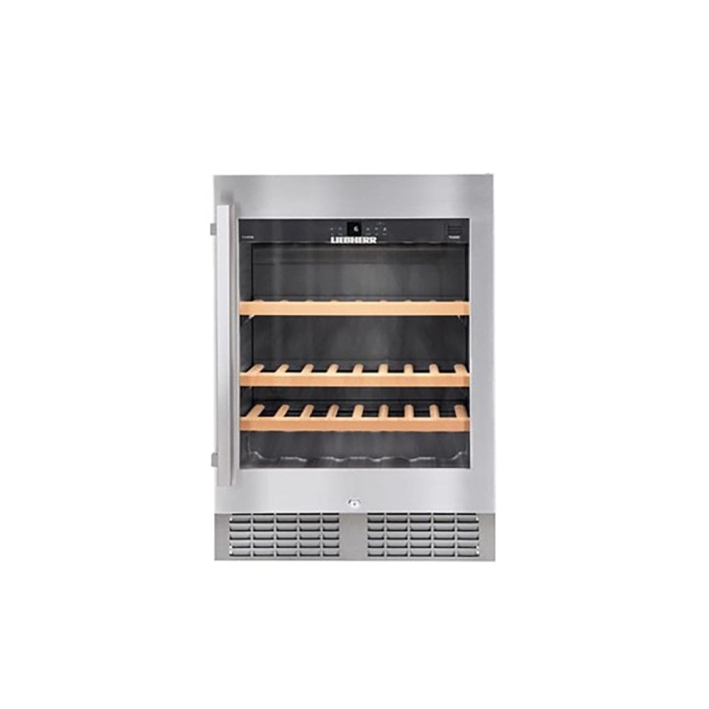 Liebherr UWKES1752 GrandCru 110 Litre Built-Under Wine Storage Cabinet, 46 Bordeaux Bottles - 59.7cm Wide | Atlantic Electrics - 39478224290015 