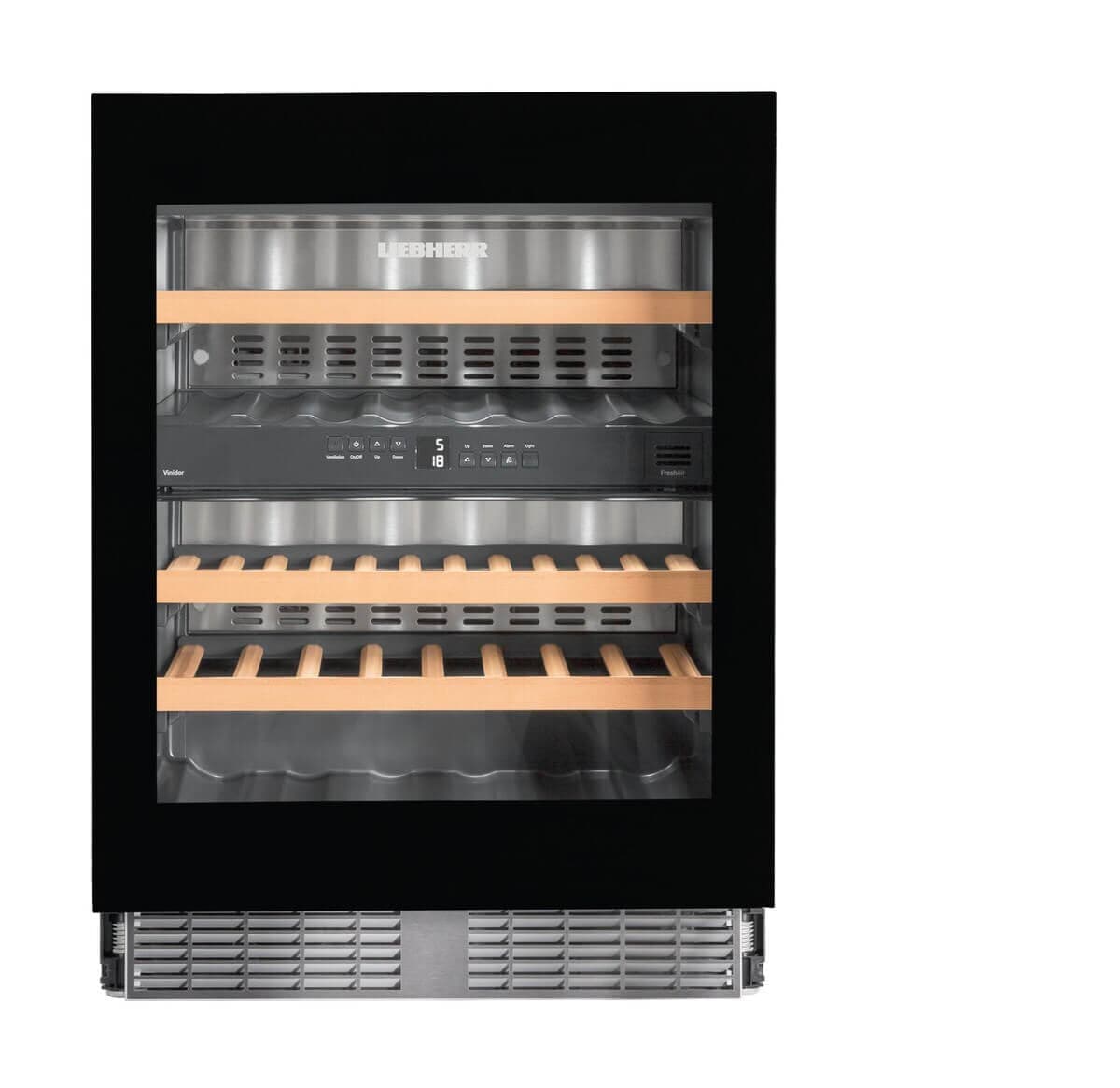 Liebherr UWTGB1682-20 60cm Built-Under 34 Bottle Wine Cooler, 2 Temperature Zone Black | Atlantic Electrics