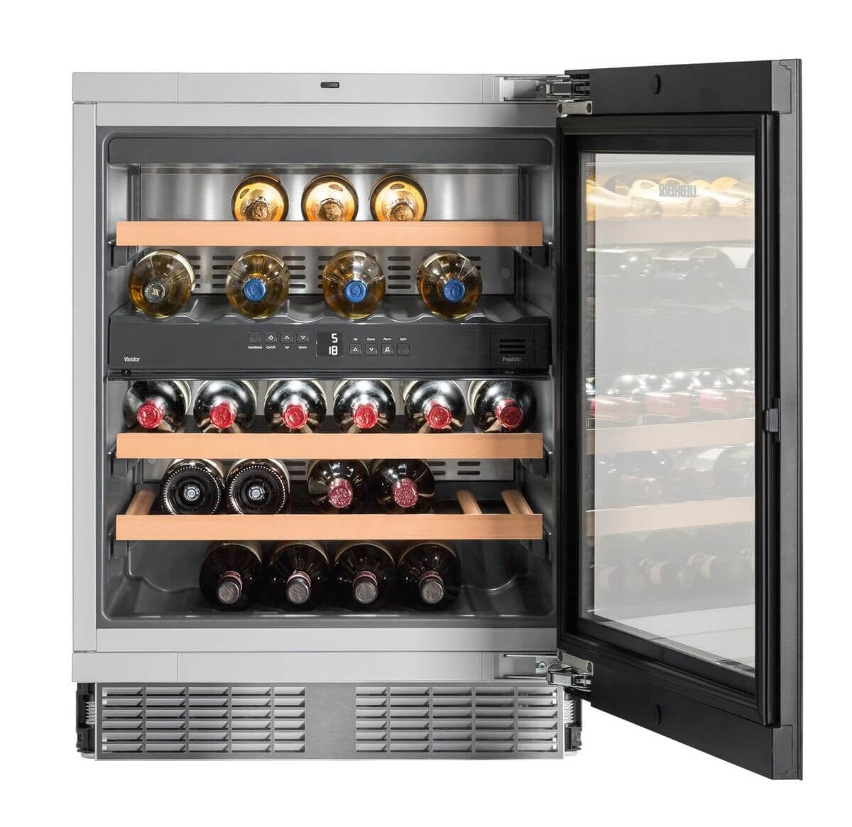 Liebherr UWTGB1682-20 60cm Built-Under 34 Bottle Wine Cooler, 2 Temperature Zone Black | Atlantic Electrics