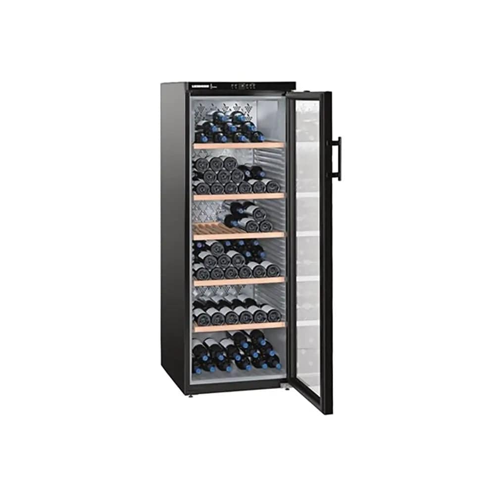 Liebherr WKB4212 Vinothek 402 Litre Wine Storage Cabinet, 200 Bordeaux Bottles, 60cm Wide - Black - Insulated Glass | Atlantic Electrics - 39478223732959 