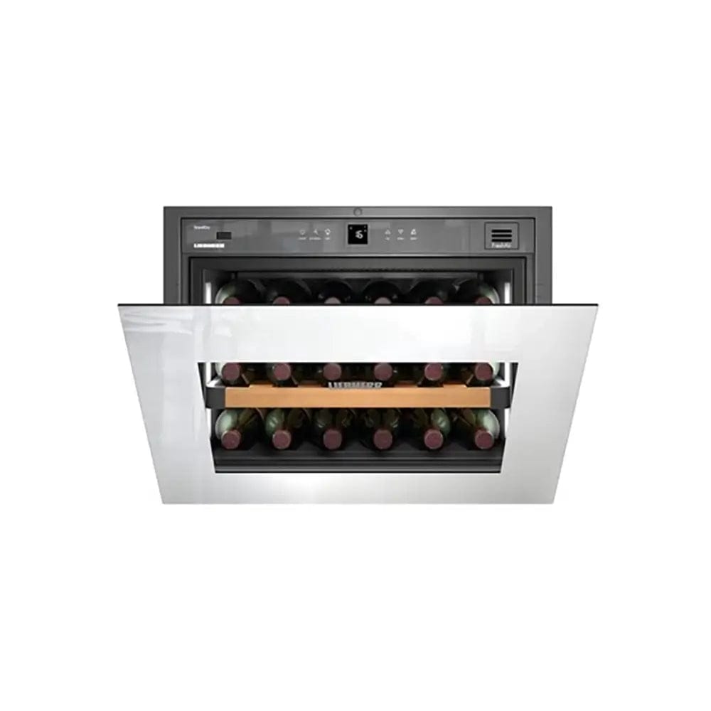Liebherr WKEGW582 GrandCru 47 Litre Built-In Wine Storage Cabinet, 18 Bordeaux Bottles, Flush-Mounted Door Assembly - 59.5cm Wide | Atlantic Electrics - 39478225961183 