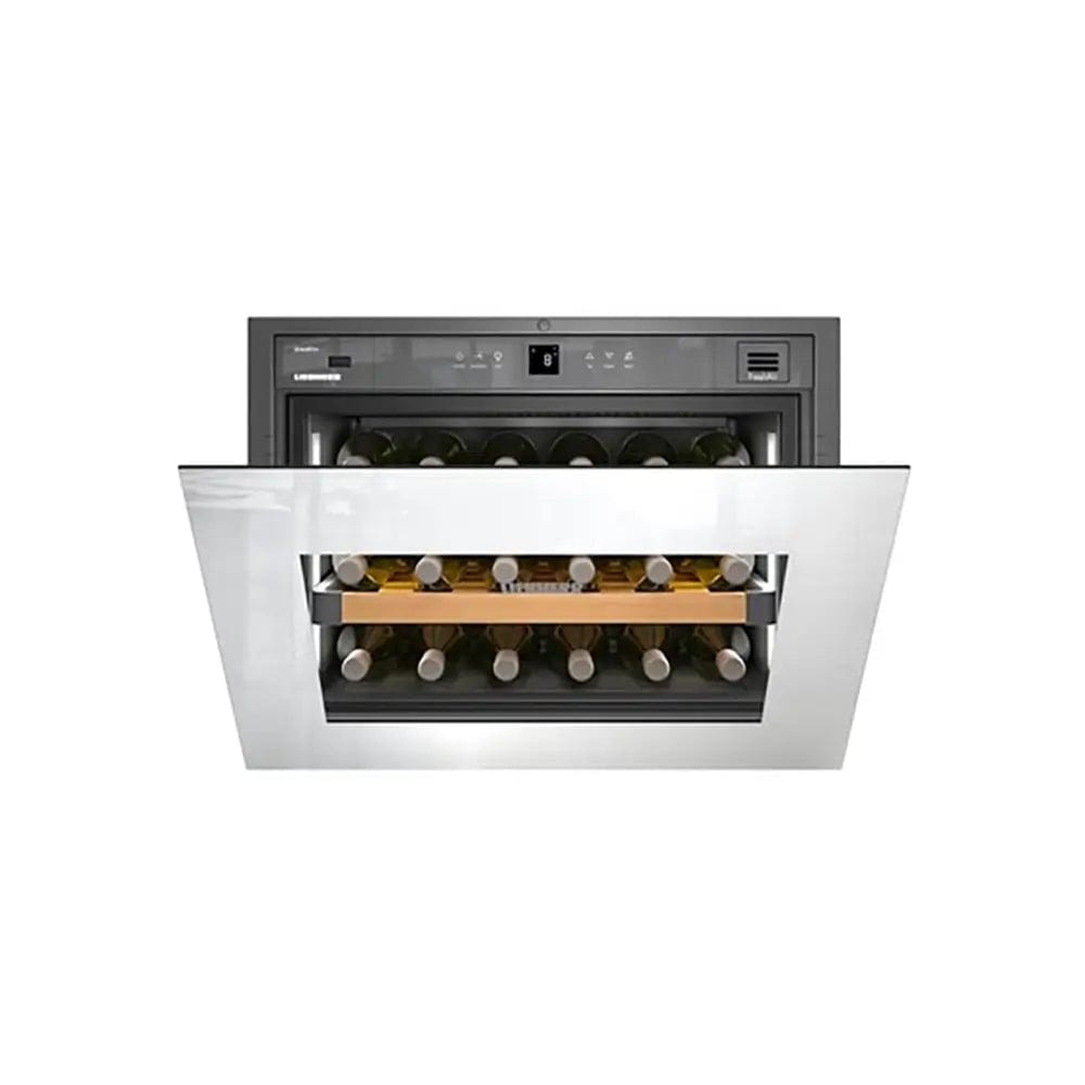 Liebherr WKEGW582 GrandCru 47 Litre Built-In Wine Storage Cabinet, 18 Bordeaux Bottles, Flush-Mounted Door Assembly - 59.5cm Wide | Atlantic Electrics - 39478225764575 
