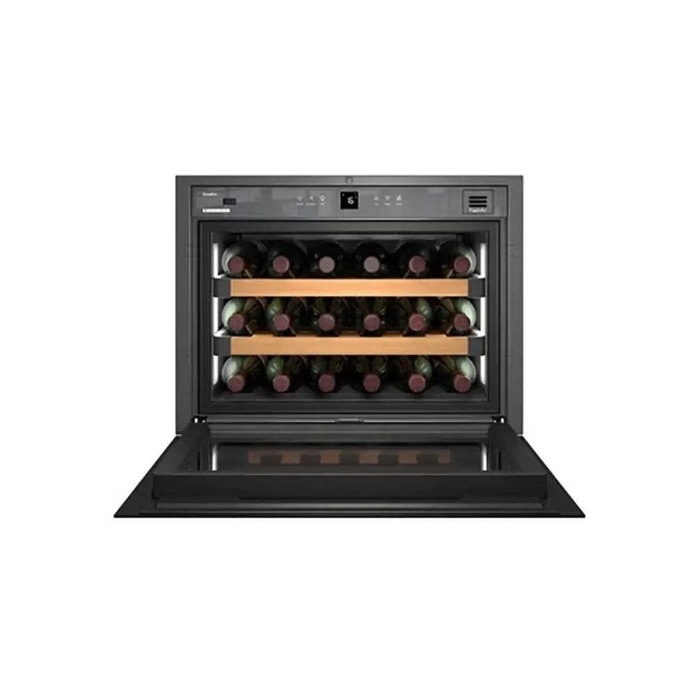 Liebherr WKEGW582 GrandCru 47 Litre Built-In Wine Storage Cabinet, 18 Bordeaux Bottles, Flush-Mounted Door Assembly - 59.5cm Wide | Atlantic Electrics - 39478225731807 