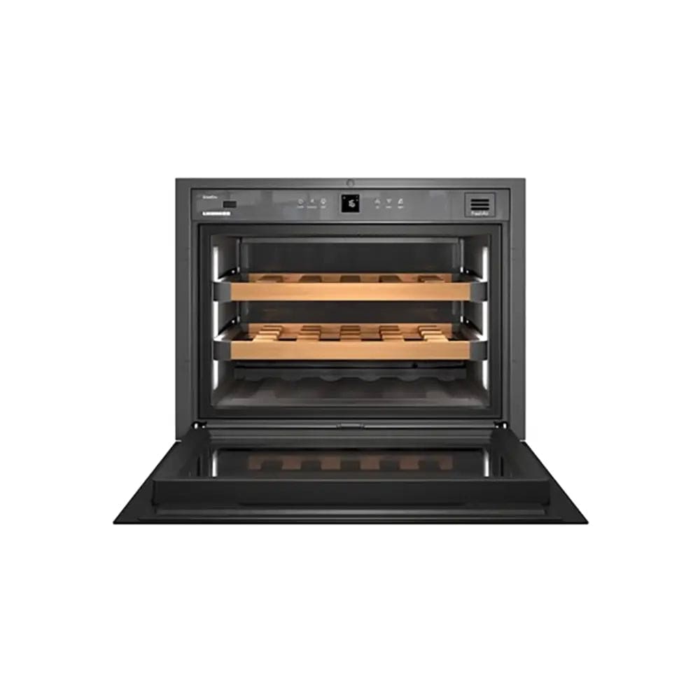 Liebherr WKEGW582 GrandCru 47 Litre Built-In Wine Storage Cabinet, 18 Bordeaux Bottles, Flush-Mounted Door Assembly - 59.5cm Wide | Atlantic Electrics - 39478225830111 