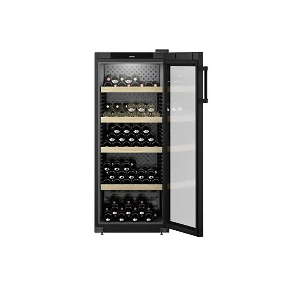 Liebherr WPBL4601 GrandCru 328 Litre Wine Storage Fridge, 166 0.75 Litre Bordeaux Bottles, 59.7cm Wide - Black | Atlantic Electrics - 40307242434783 