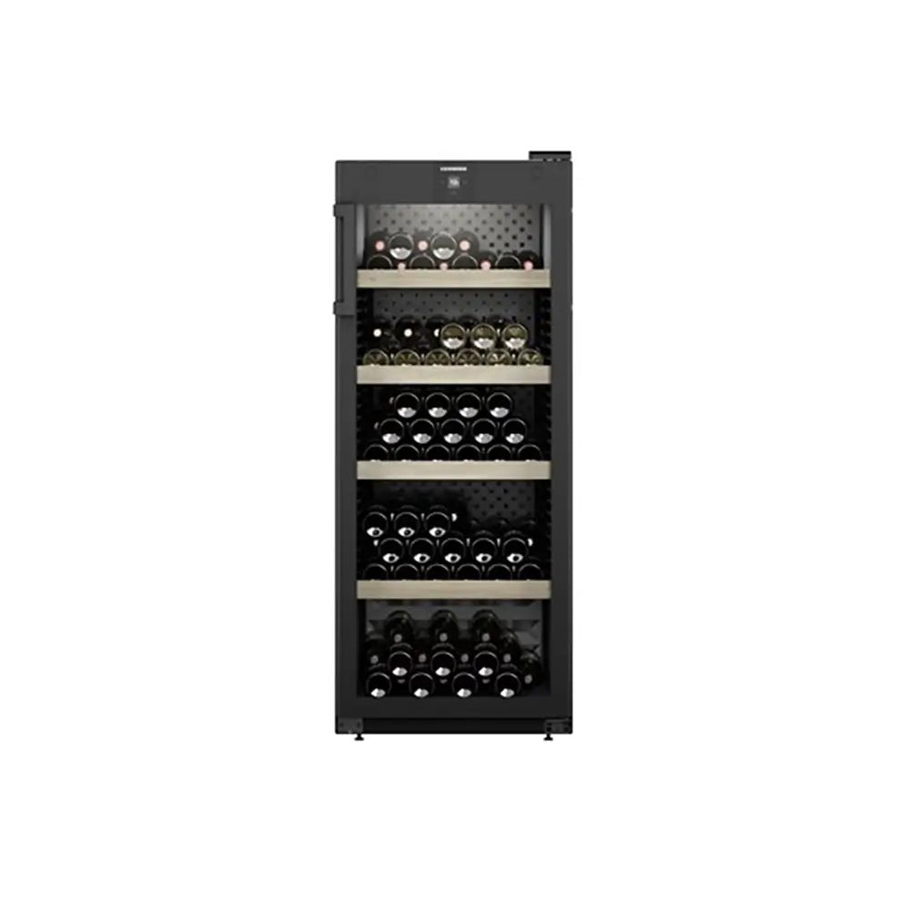 Liebherr WPBL4601 GrandCru 328 Litre Wine Storage Fridge, 166 0.75 Litre Bordeaux Bottles, 59.7cm Wide - Black | Atlantic Electrics - 40307242500319 