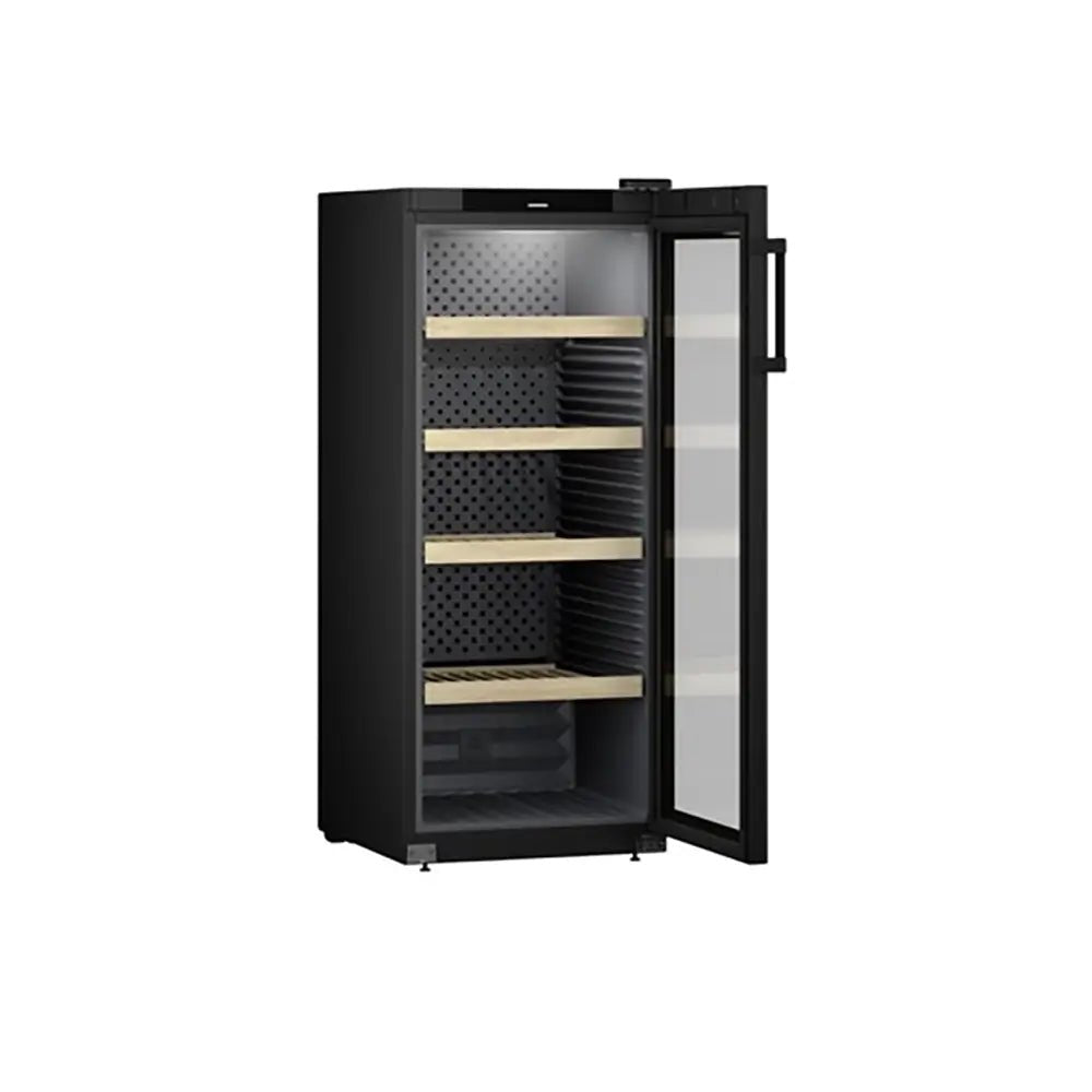 Liebherr WPBL4601 GrandCru 328 Litre Wine Storage Fridge, 166 0.75 Litre Bordeaux Bottles, 59.7cm Wide - Black | Atlantic Electrics - 40307242533087 