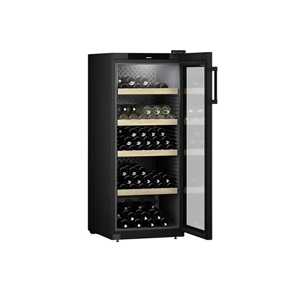Liebherr WPBL4601 GrandCru 328 Litre Wine Storage Fridge, 166 0.75 Litre Bordeaux Bottles, 59.7cm Wide - Black | Atlantic Electrics - 40307242369247 