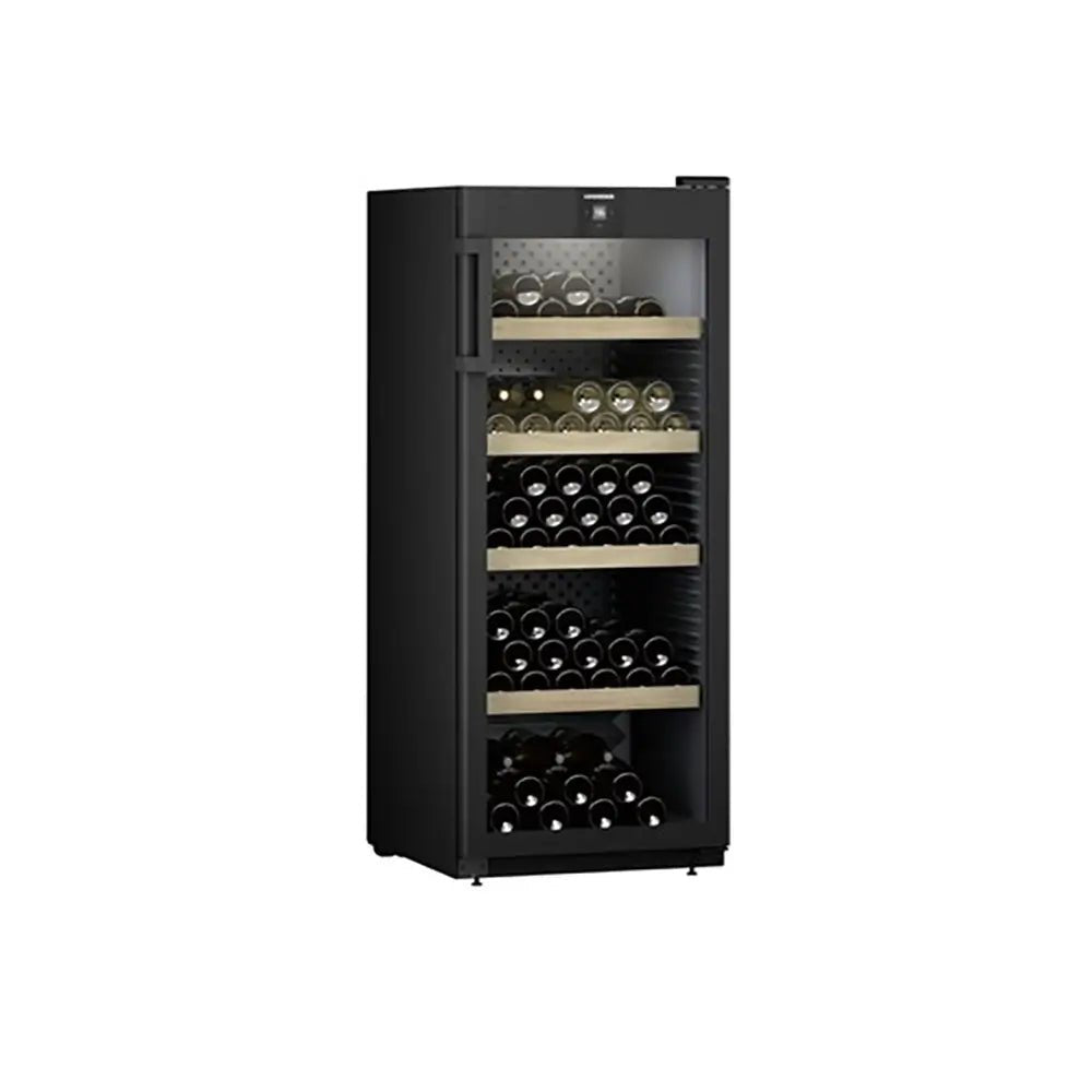 Liebherr WPBL4601 GrandCru 328 Litre Wine Storage Fridge, 166 0.75 Litre Bordeaux Bottles, 59.7cm Wide - Black | Atlantic Electrics - 40307242467551 