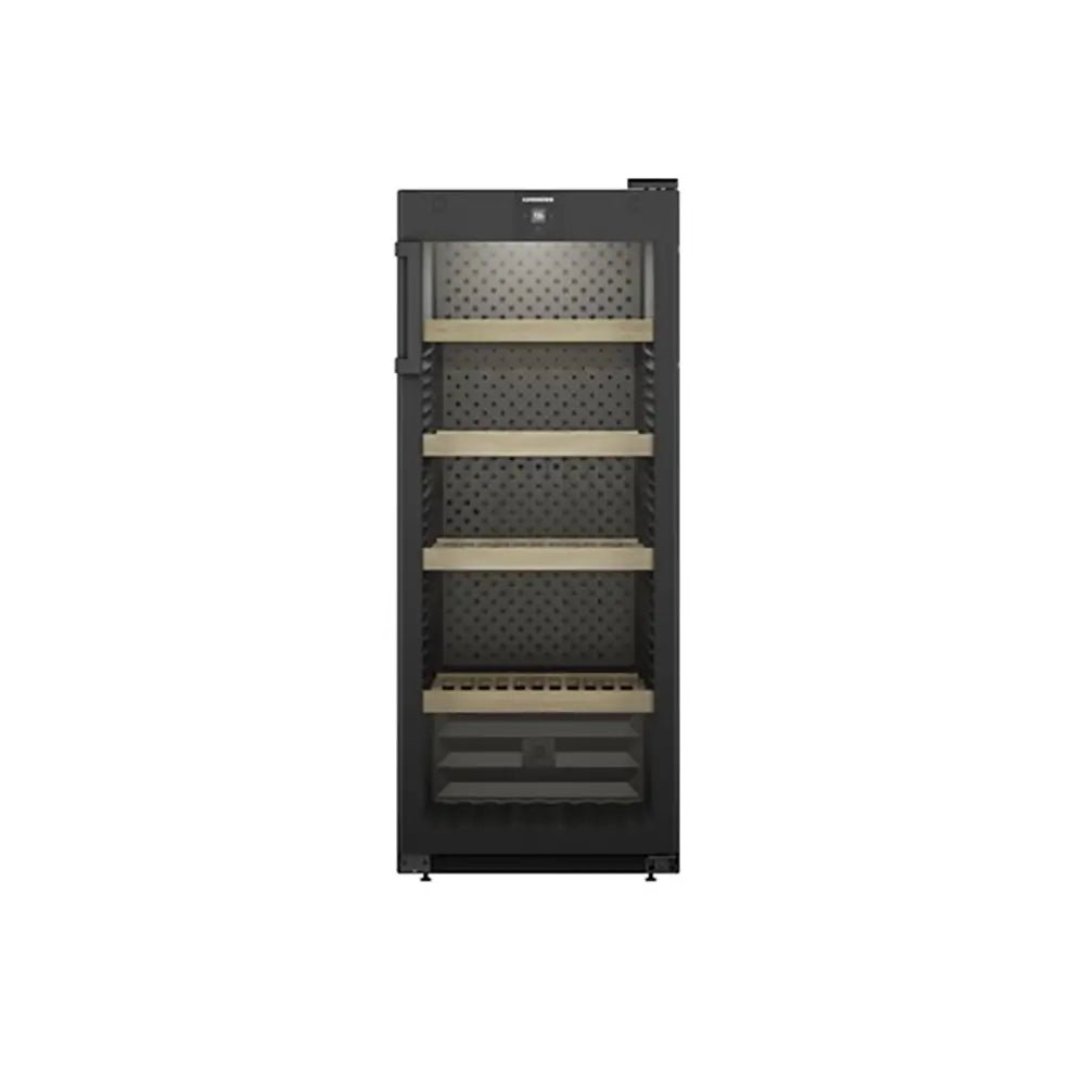 Liebherr WPBL4601 GrandCru 328 Litre Wine Storage Fridge, 166 0.75 Litre Bordeaux Bottles, 59.7cm Wide - Black | Atlantic Electrics - 40307242631391 