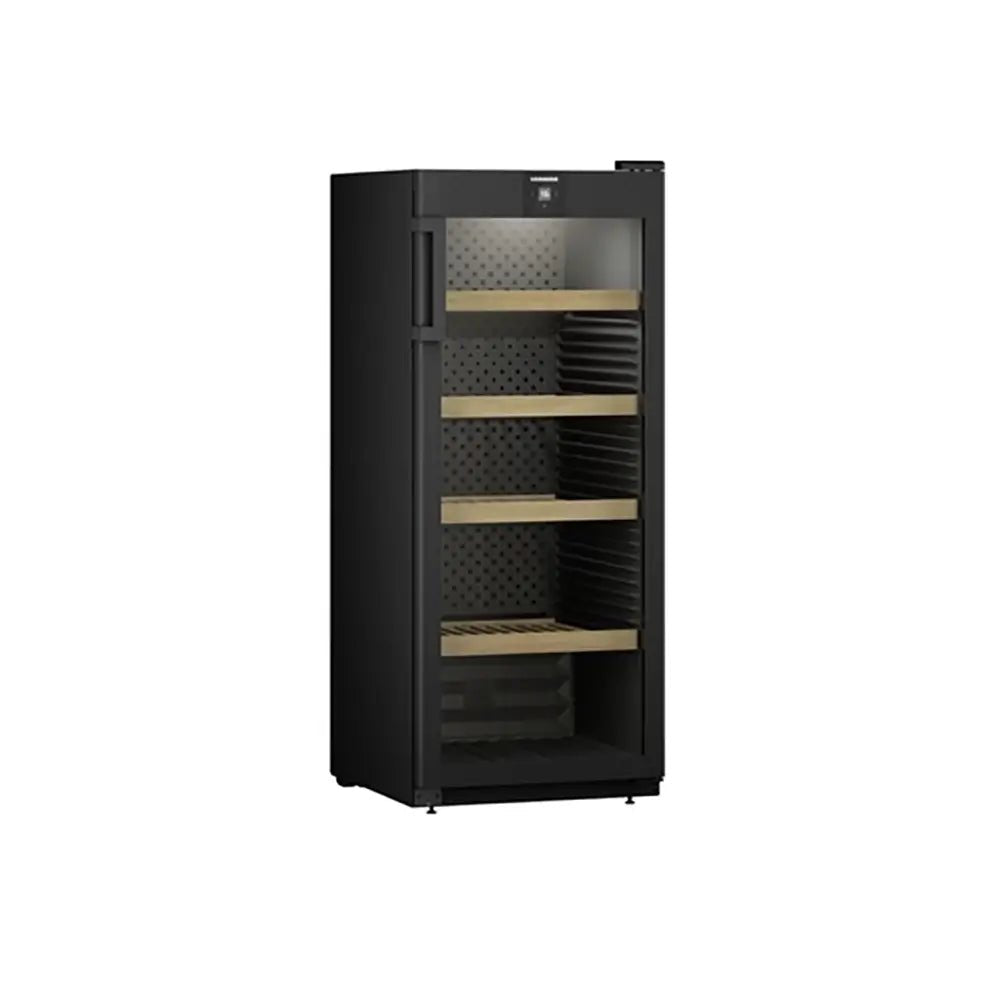 Liebherr WPBL4601 GrandCru 328 Litre Wine Storage Fridge, 166 0.75 Litre Bordeaux Bottles, 59.7cm Wide - Black | Atlantic Electrics - 40307242598623 