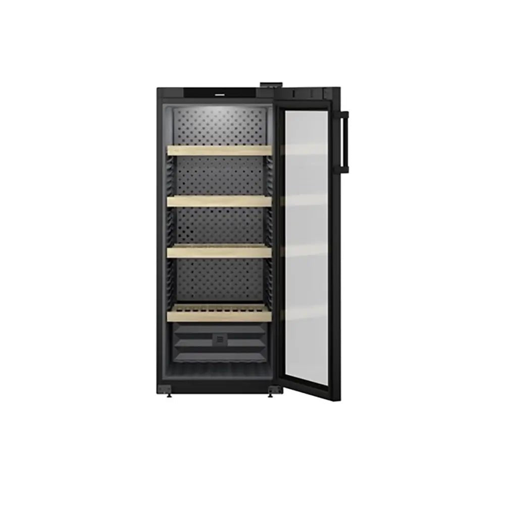 Liebherr WPBL4601 GrandCru 328 Litre Wine Storage Fridge, 166 0.75 Litre Bordeaux Bottles, 59.7cm Wide - Black | Atlantic Electrics - 40307242565855 