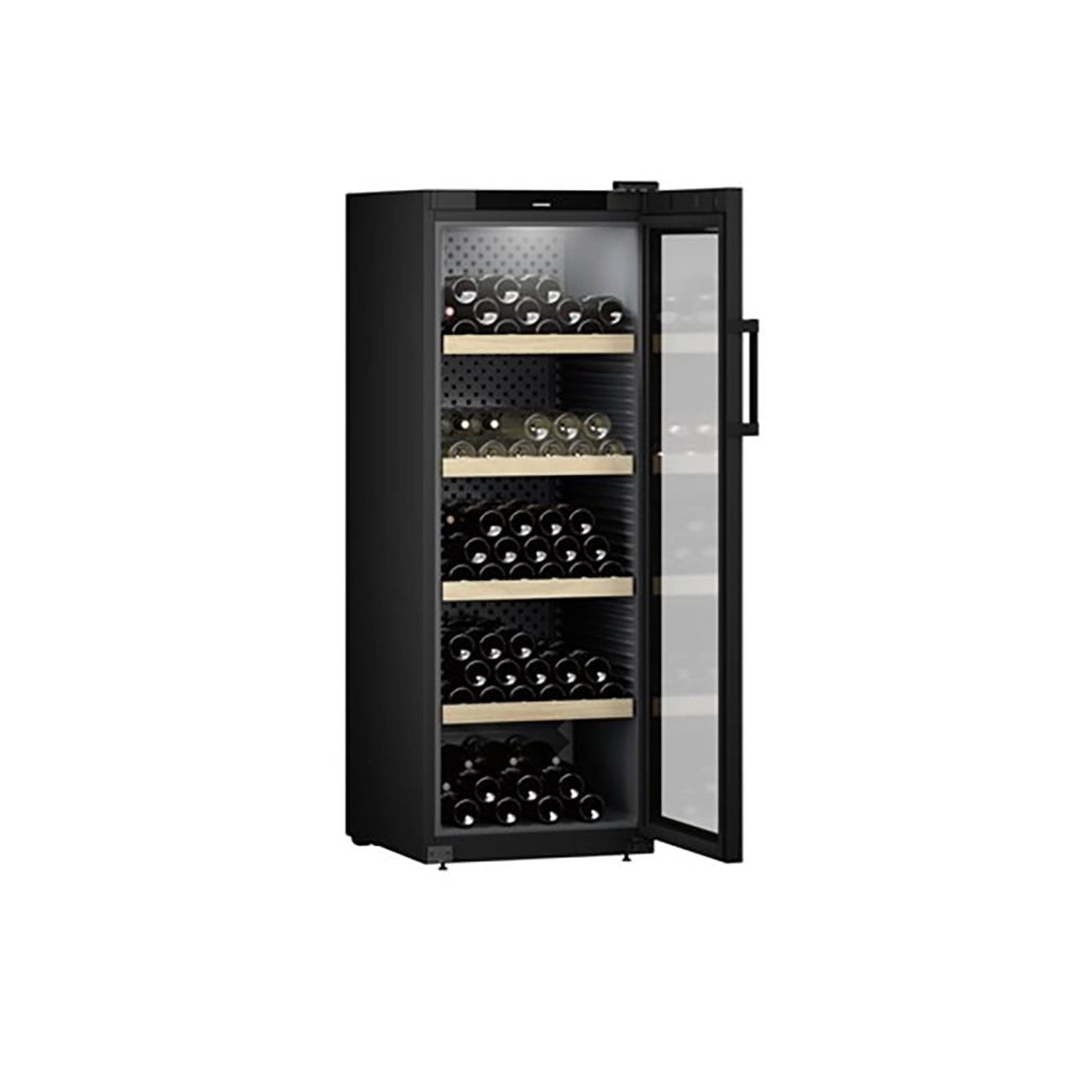 Liebherr WPBL5001 GrandCru 385 Litre Wine Storage Fridge, 196 0.75 Litre Bordeaux Bottles, 59.7cm Wide - Black | Atlantic Electrics - 40309802631391 