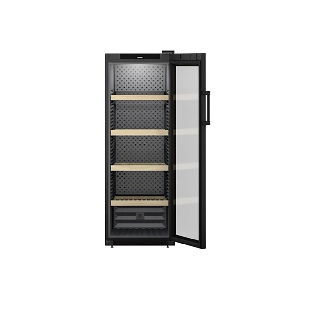 Liebherr WPBL5001 GrandCru 385 Litre Wine Storage Fridge, 196 0.75 Litre Bordeaux Bottles, 59.7cm Wide - Black | Atlantic Electrics - 40309802795231 