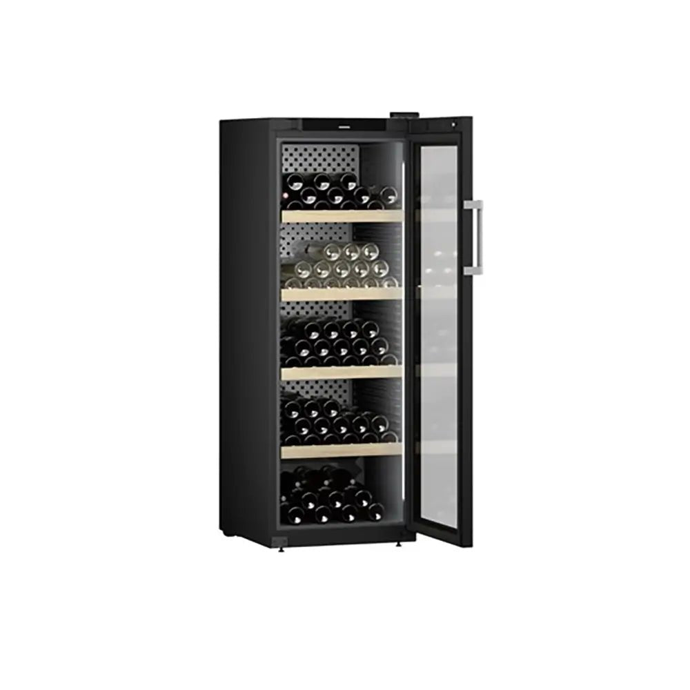 Liebherr WPBLI5031 GrandCru Selection 385 Litre Wine Storage Fridge, 196 0.75 Litre Bordeaux Bottles, 59.7cm Wide - Black | Atlantic Electrics
