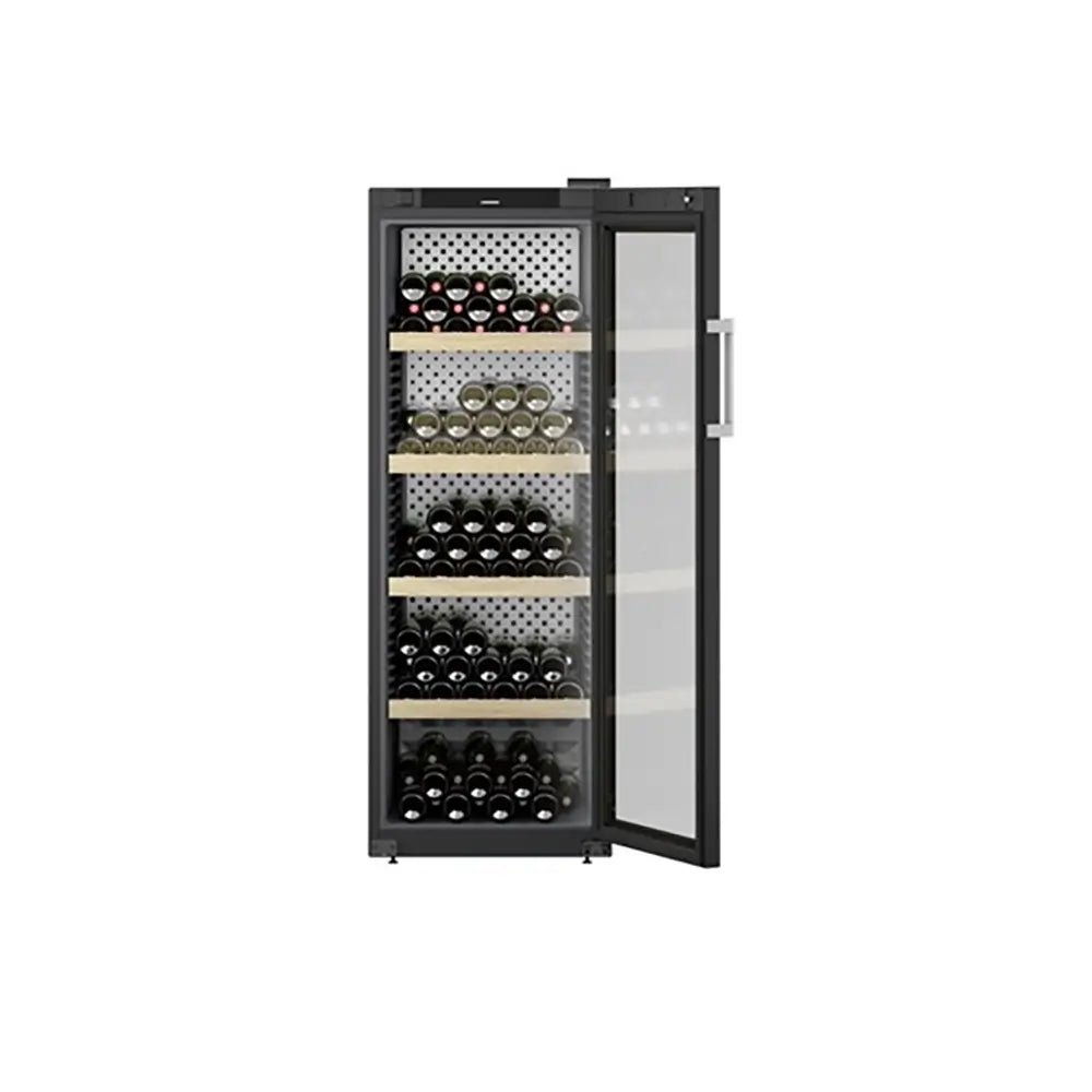 Liebherr WPBLI5031 GrandCru Selection 385 Litre Wine Storage Fridge, 196 0.75 Litre Bordeaux Bottles, 59.7cm Wide - Black | Atlantic Electrics - 40320582090975 