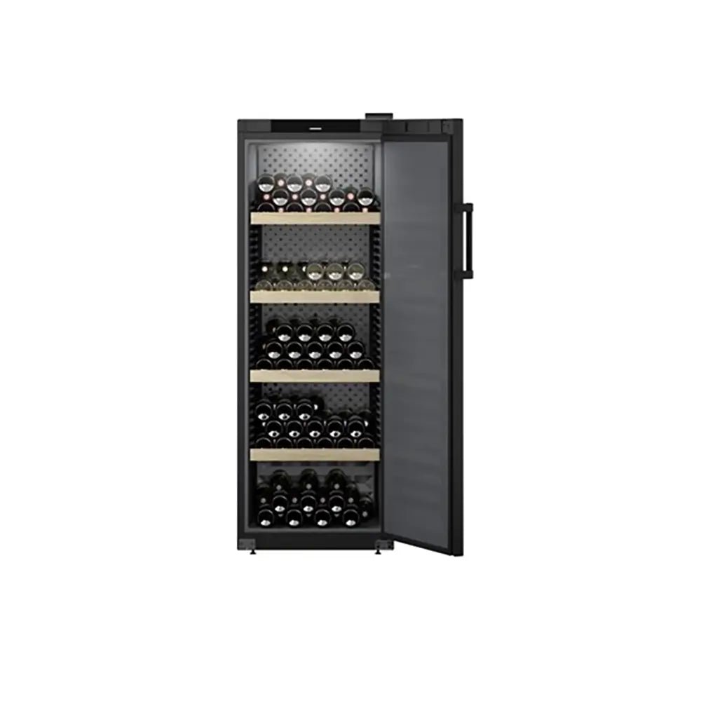 Liebherr WSBL5001 GrandCru 378 Litre Wine Storage Fridge, 196 0.75 Litre Bordeaux Bottles, 59.7cm Wide - Black | Atlantic Electrics - 40325119377631 