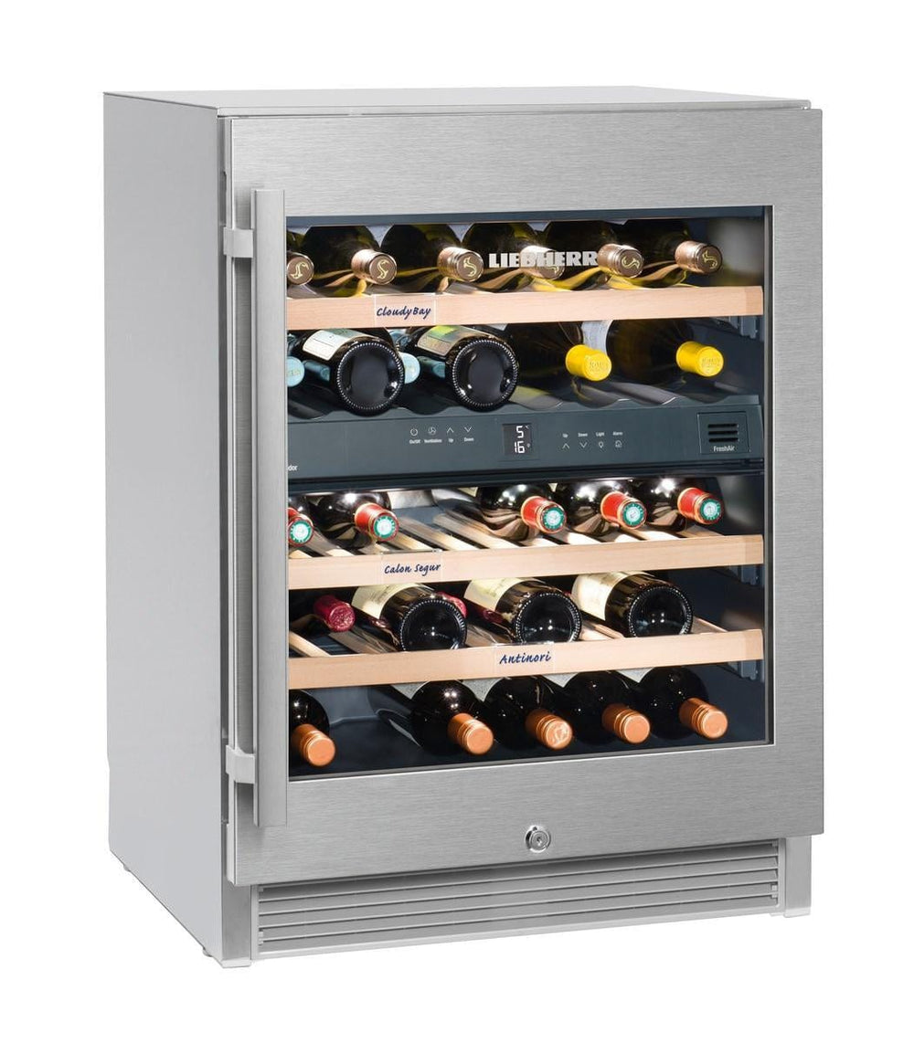 Liebherr WTES1672 Freestanding Vinidor Double Zone Wine Cabinet With Glass Door - Atlantic Electrics - 39478225600735 