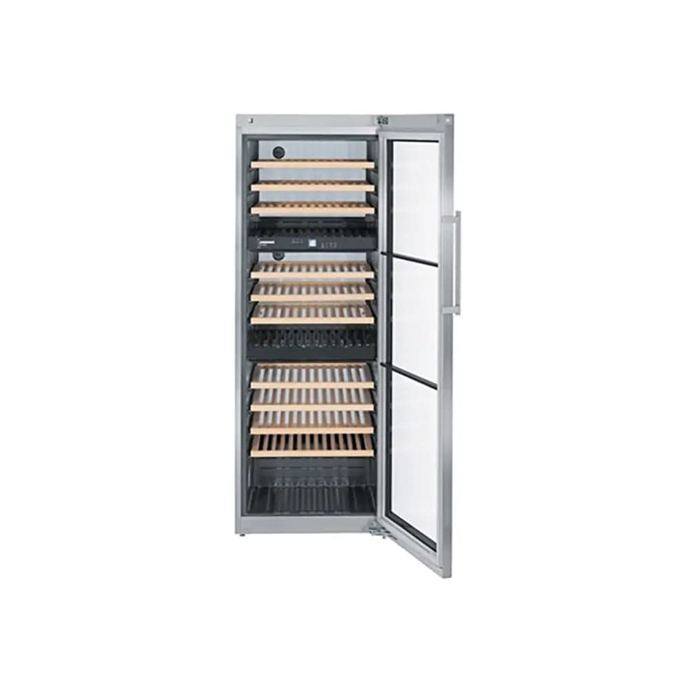 Liebherr WTES5872 Vinidor 503 Litre Multi-Temperature Wine Cabinet, 178 Bordeaux Bottles, 3 Temperature Zones, 70cm Wide - Stainless Steel | Atlantic Electrics - 39478225010911 
