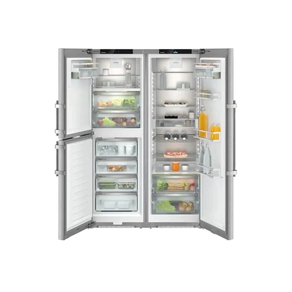 Liebherr XRCSD5255 Prime Side-by-Side Combination Refrigerator Freezer, IceMaker with Fixed Water Connection, 59.7cm Wide - Silver | Atlantic Electrics