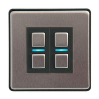 Thumbnail Lightwave L22 Smart Series Dimmer, 250 W, 230 V, Stainless Steel, 2 Gang - 40800941015263