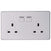 Thumbnail Lightwave L42WH Smart Series Socket, White Metal, 2 Gang | Atlantic Electrics- 40800941932767