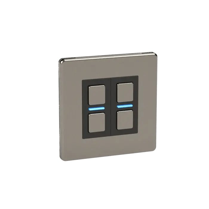 Lightwave LP22MK2 Smart Dimmer with Energy Monitoring, 2 Gang, Stainless Steel Works with Alexa, Google Assistant, HomeKit. iOS & Android Compatible | Atlantic Electrics - 39478242279647 