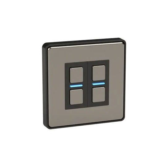Lightwave LP22MK2 Smart Dimmer with Energy Monitoring, 2 Gang, Stainless Steel Works with Alexa, Google Assistant, HomeKit. iOS & Android Compatible | Atlantic Electrics