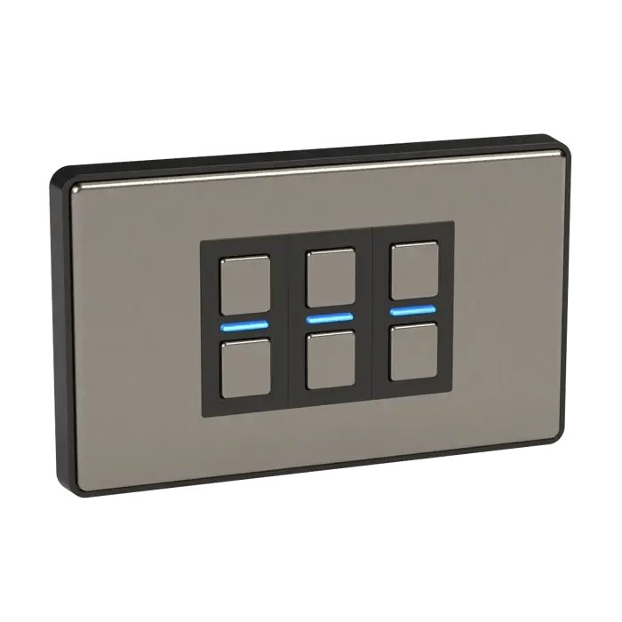 Lightwave LP23MK2 Smart Dimmer with Energy Monitoring, 3 Gang, Stainless Steel Works with Alexa, Google Assistant, HomeKit. iOS & Android Compatible - Atlantic Electrics