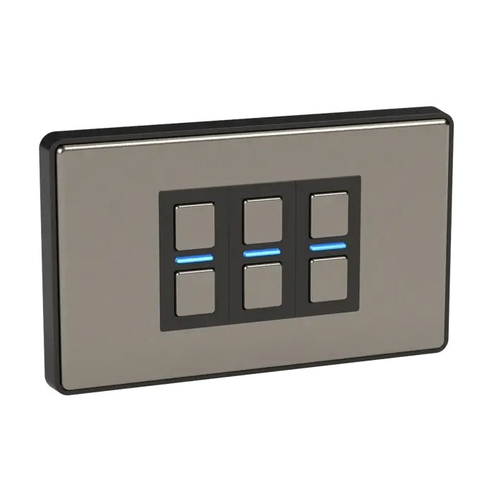 Lightwave LP23MK2 Smart Dimmer with Energy Monitoring, 3 Gang, Stainless Steel Works with Alexa, Google Assistant, HomeKit. iOS & Android Compatible | Atlantic Electrics - 39478242574559 