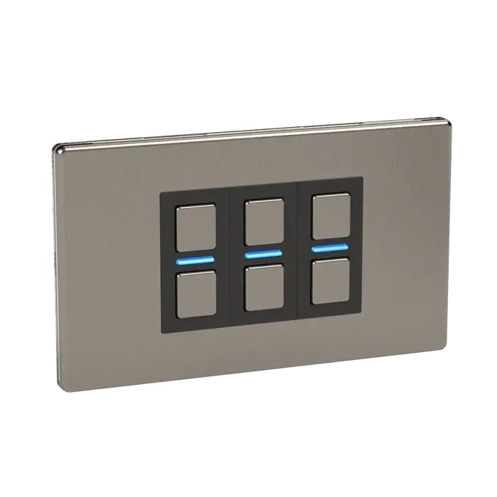 Lightwave LP23MK2 Smart Dimmer with Energy Monitoring, 3 Gang, Stainless Steel Works with Alexa, Google Assistant, HomeKit. iOS & Android Compatible - Atlantic Electrics - 39478242672863 
