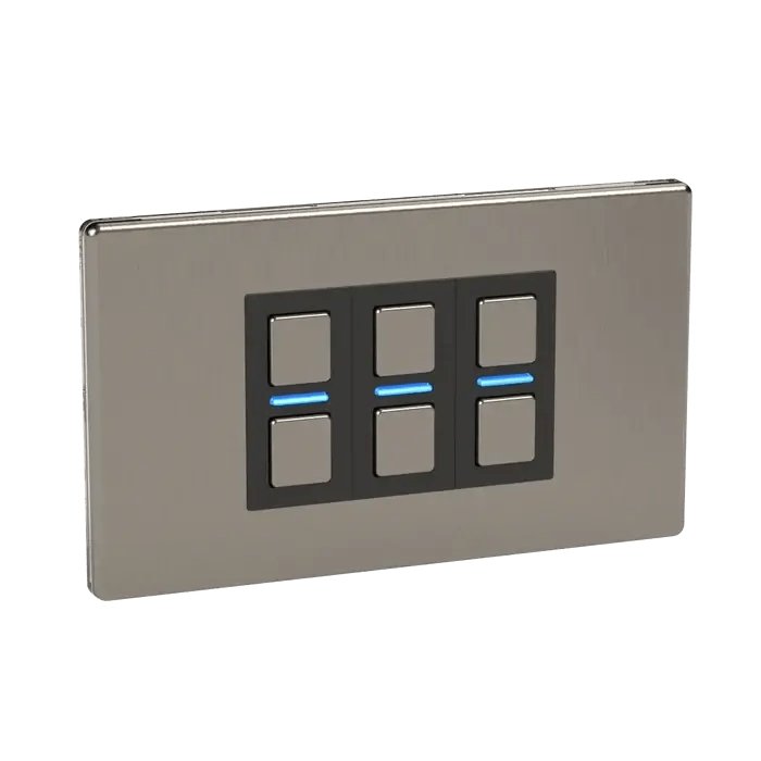 Lightwave LP23MK2 Smart Dimmer with Energy Monitoring, 3 Gang, Stainless Steel Works with Alexa, Google Assistant, HomeKit. iOS & Android Compatible | Atlantic Electrics - 39478242672863 