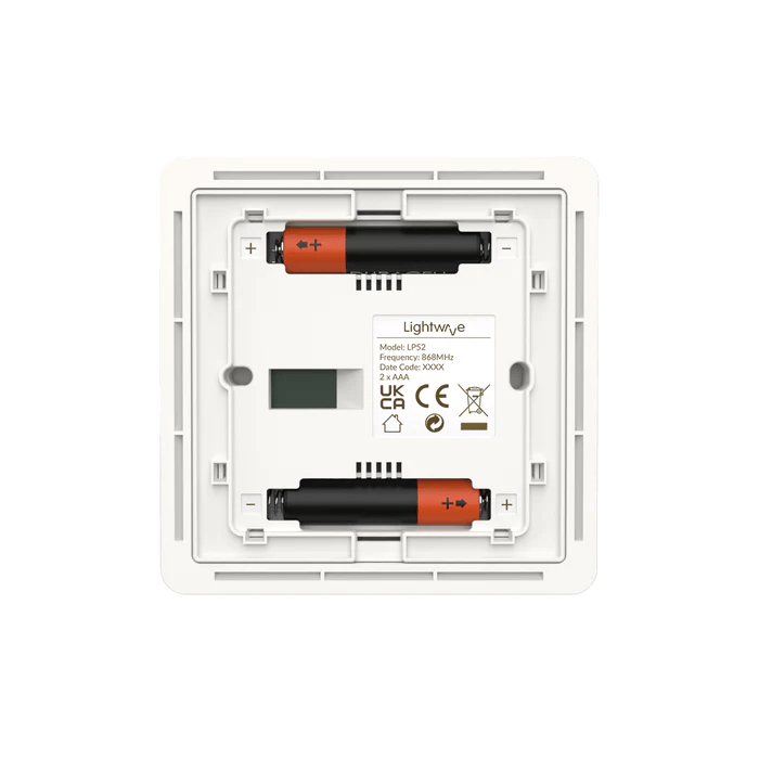Lightwave LP52 Wire-Free Smart Switch (2 Gang) - White - Atlantic Electrics - 40157529342175 