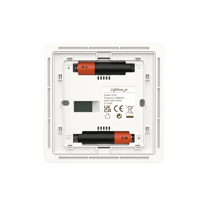 Lightwave LP52 Wire-Free Smart Switch (2 Gang) - White | Atlantic Electrics - 40157529342175 