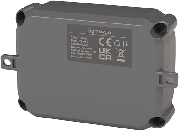 Lightwave LP83 Smart Relay, 3 Gang, 3500W - Works with Alexa, Google Assistant, HomeKit, iOS & Android Compatible - Atlantic Electrics - 40808035123423 
