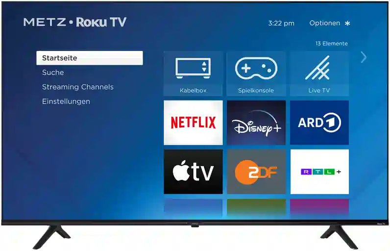 Metz 40MTD6000ZUK 40" DLED FHD Smart TV with Roku Black | Atlantic Electrics - 40157529211103 