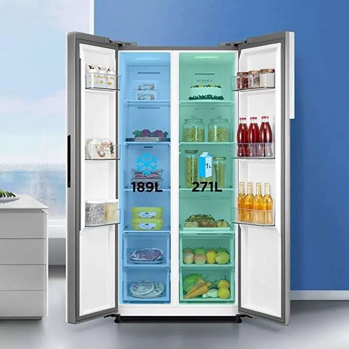 Midea MDRS619FGF46 American Fridge Freezer 460L Stainless Steel | Atlantic Electrics