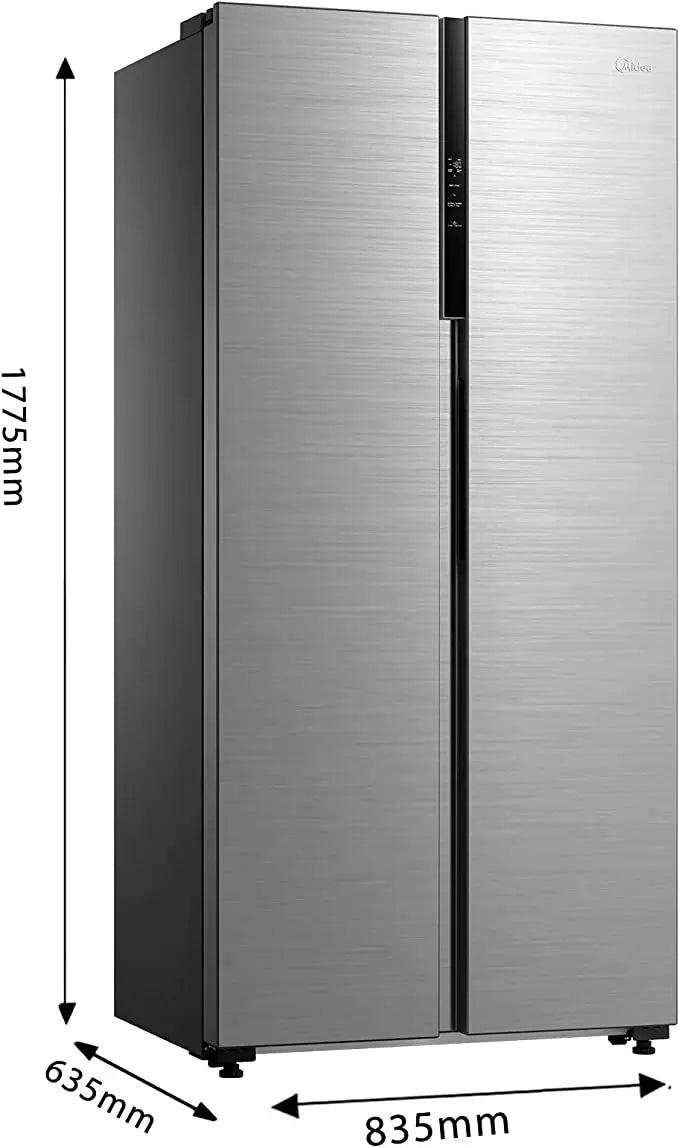 Midea MDRS619FGF46 American Fridge Freezer 460L Stainless Steel | Atlantic Electrics - 40157531013343 