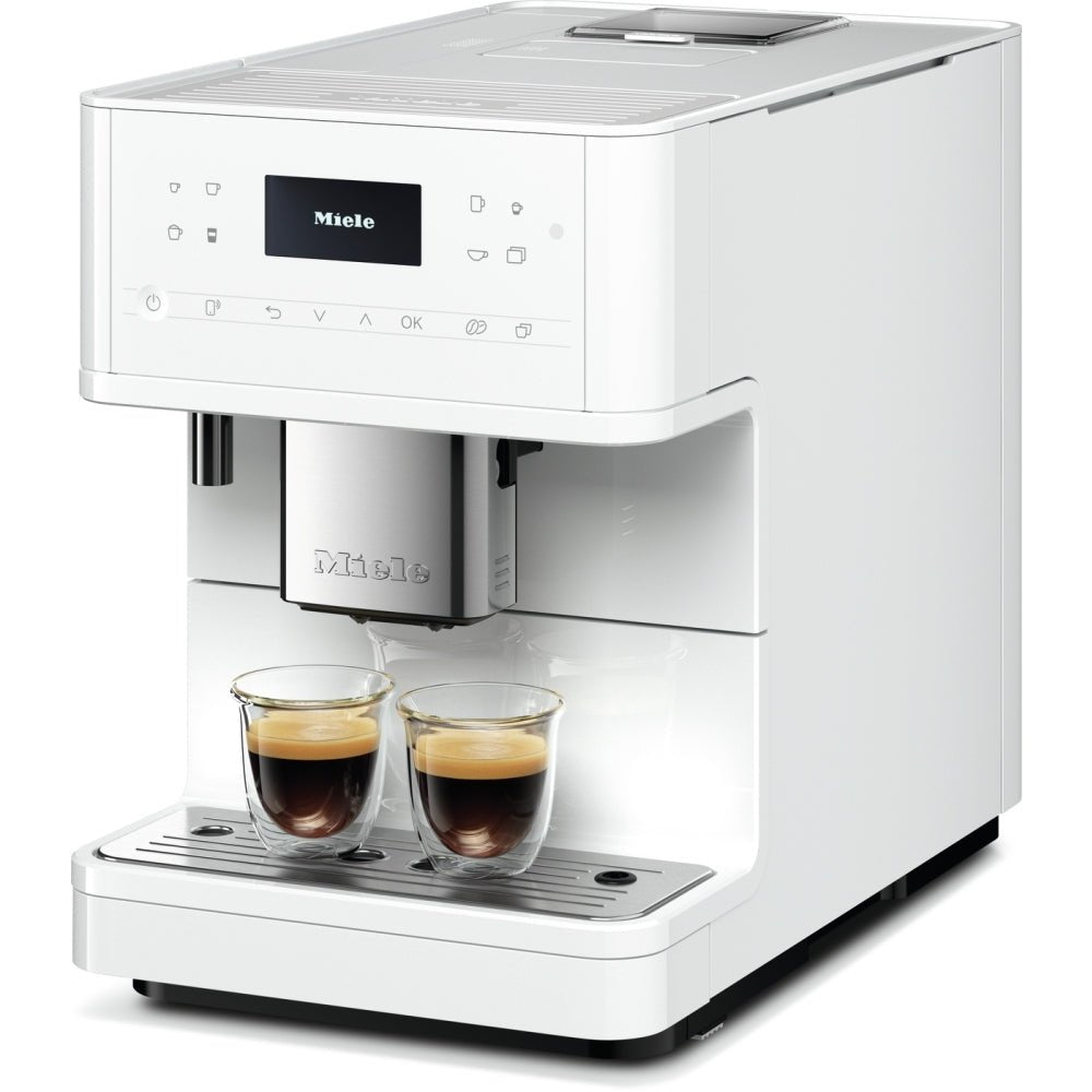 Miele CM6160 Countertop Coffee Machine, MilkPerfection, 25.1cm Wide - Lotus White - Atlantic Electrics