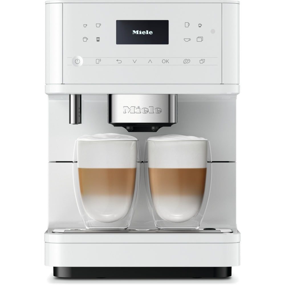 Miele CM6160 Countertop Coffee Machine, MilkPerfection, 25.1cm Wide - Lotus White - Atlantic Electrics - 41370822639839 